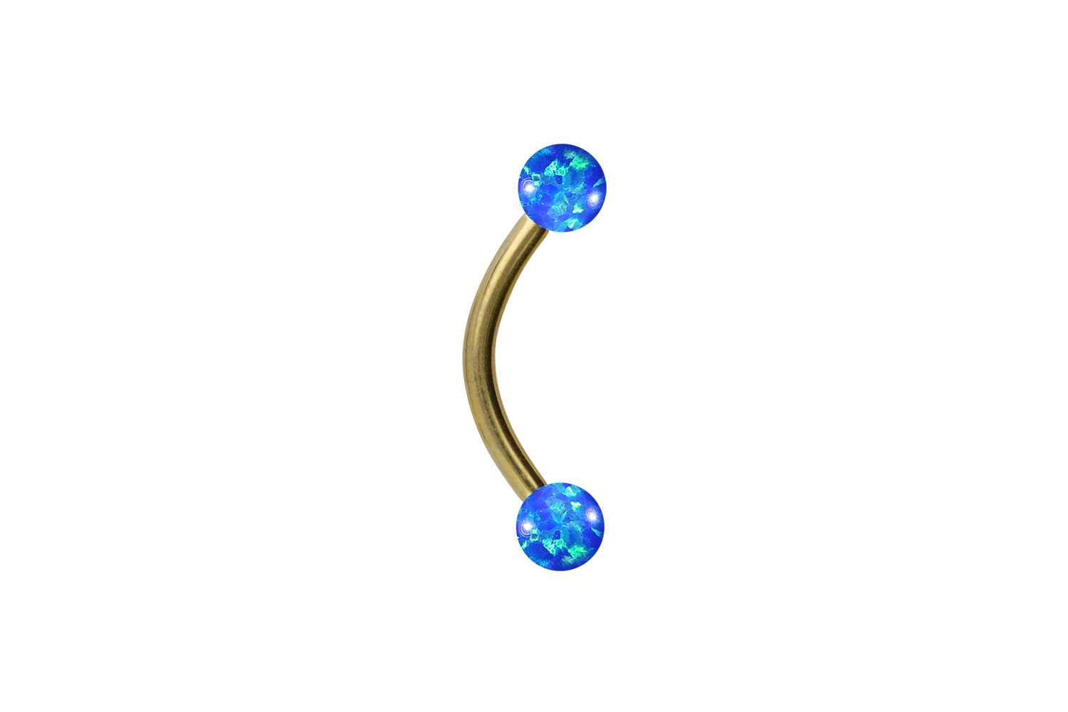 Titan Piercing Banane SYNTHETISCHE OPALE